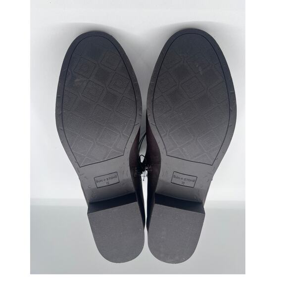 SUN+STONE 'CADEE' ANKLE CASUAL BOOTIES BROWN WOMENS 12M NEW - Picture 9 of 12